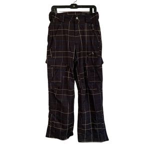 Sims Unisex SM 29"x30” Black Checkered Ski Snowboard Snow Pants Polyester & Nylo